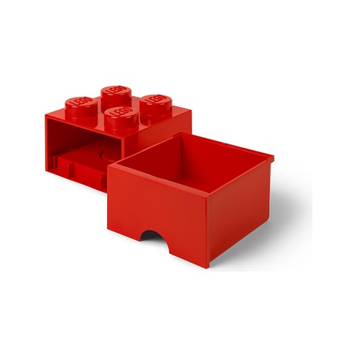 Pojemnik "Brick 4" w kolorze czerwonym z szufladami - 25 x 18 x 25 cm Lego OneSize promocyjna cena Limango Polska