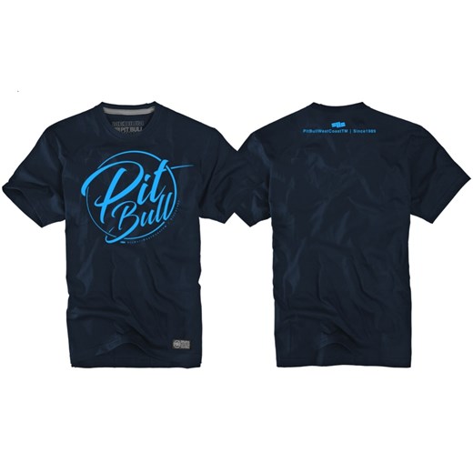 T-shirt męski Pit Bull West Coast z krótkim rękawem z napisami 