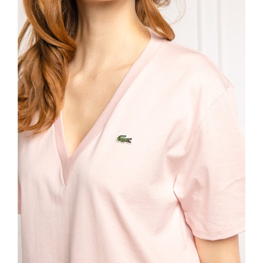 Lacoste bluzka damska różowa casual 