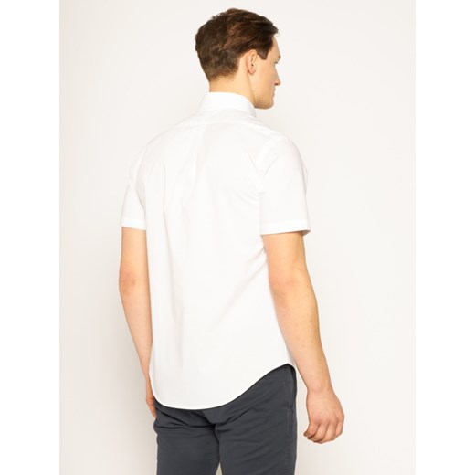 Koszula męska biała Polo Ralph Lauren z krótkimi rękawami gładka 