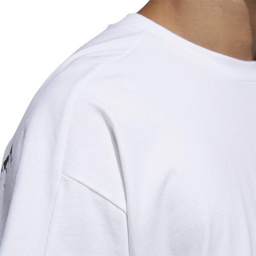 T-shirt męski biały Adidas z krótkim rękawem 