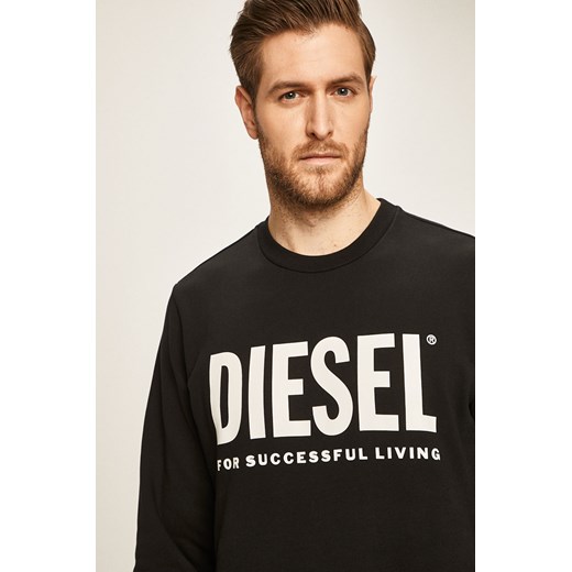 Bluza męska Diesel czarna w stylu młodzieżowym jesienna 