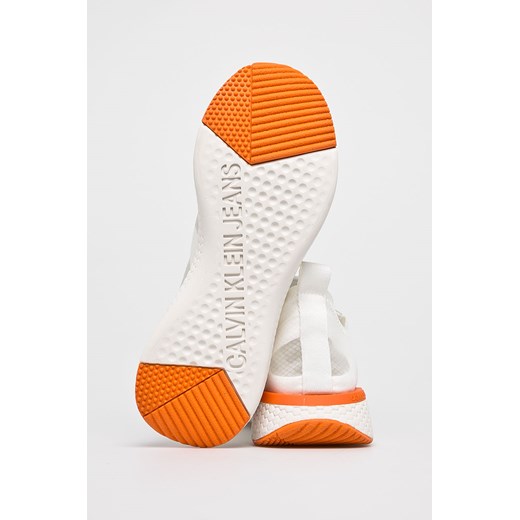 Buty sportowe damskie Calvin Klein sneakersy na koturnie bez wzorów1 skórzane 