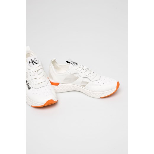 Buty sportowe damskie białe Calvin Klein sneakersy sznurowane bez wzorów1 