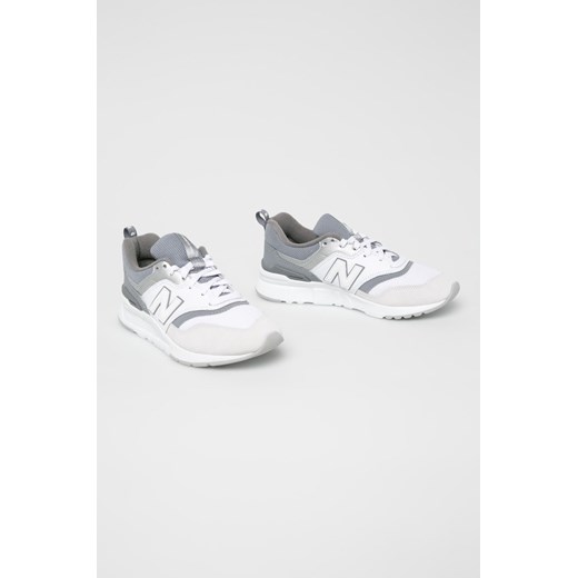 Buty sportowe damskie New Balance płaskie białe wiązane 