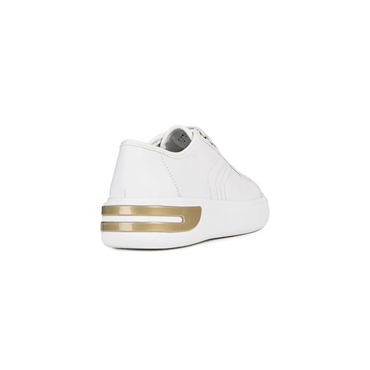 Buty sportowe damskie białe Geox skórzane gładkie na koturnie 