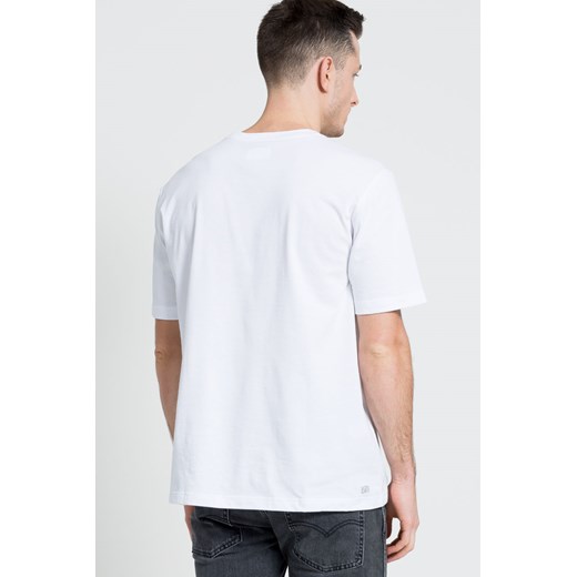 T-shirt męski biały Lacoste z krótkimi rękawami 