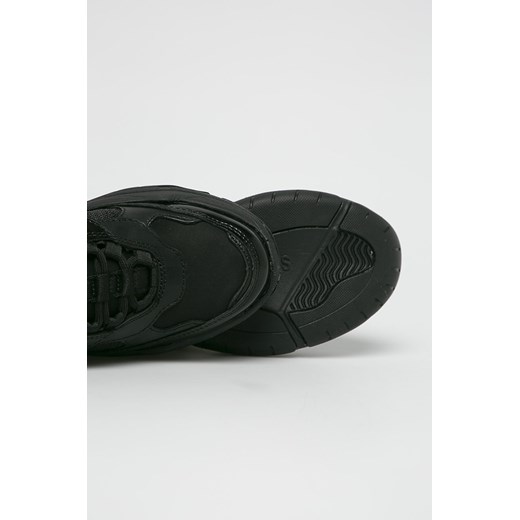 Buty sportowe damskie czarne Calvin Klein ze skóry bez wzorów 
