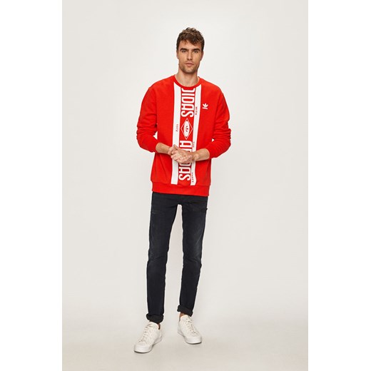 Bluza męska Adidas Originals czerwona sportowa z dzianiny 
