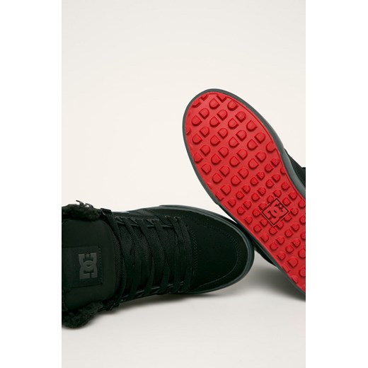 Buty sportowe męskie czarne Dc Shoes wiązane ze skóry 