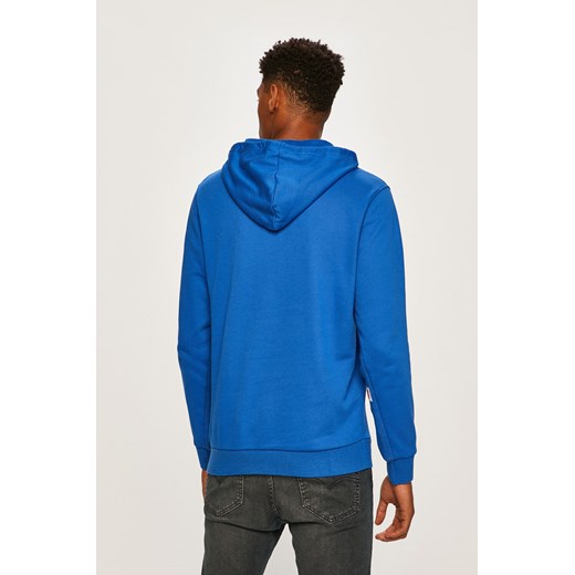 Bluza męska niebieska Adidas Originals młodzieżowa z bawełny z napisami 