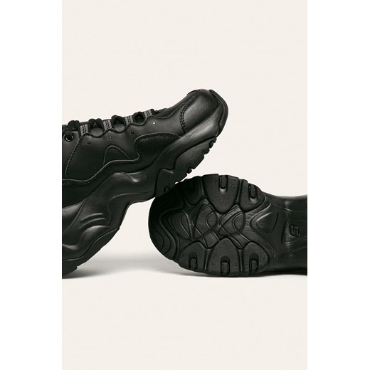 Buty sportowe damskie Skechers bez wzorów jesienne na platformie skórzane 
