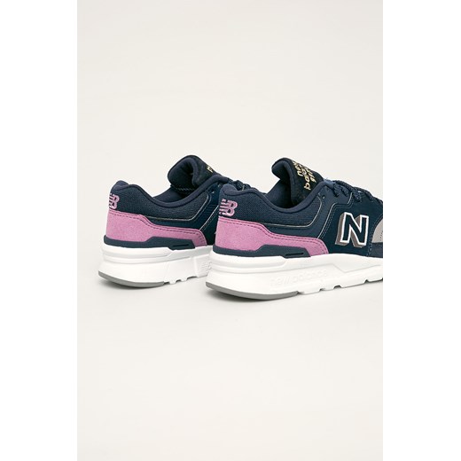 Buty sportowe damskie New Balance w stylu casual sznurowane z zamszu na platformie 