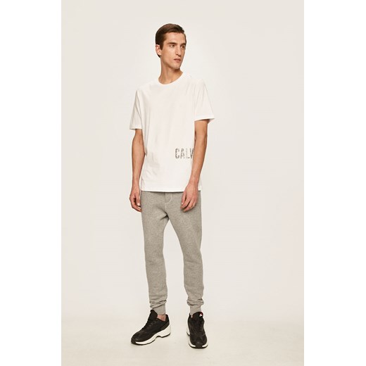 T-shirt męski Calvin Klein wielokolorowy casual z krótkimi rękawami z napisami 