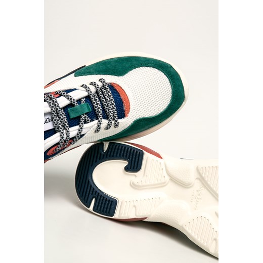 Buty sportowe damskie Pepe Jeans na platformie gładkie z nubuku na wiosnę 
