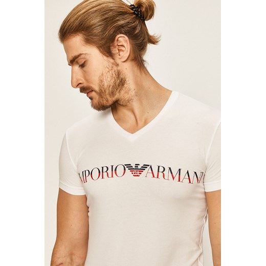 T-shirt męski wielokolorowy Emporio Armani z krótkim rękawem 