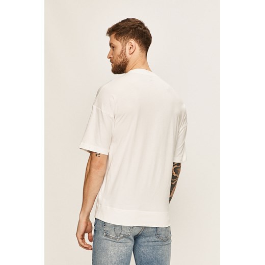 T-shirt męski biały Calvin Klein Underwear gładki z krótkim rękawem 