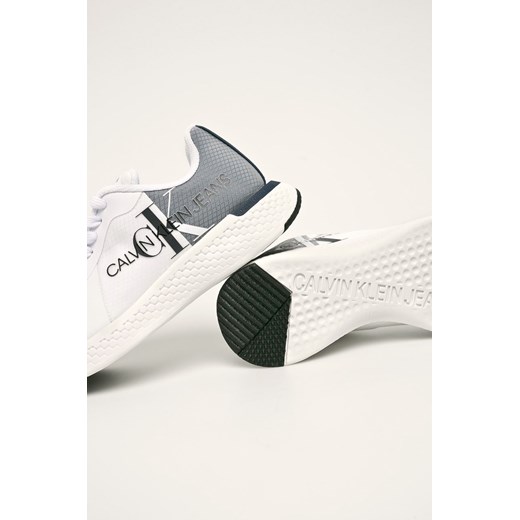Buty sportowe damskie Calvin Klein białe sznurowane na platformie 
