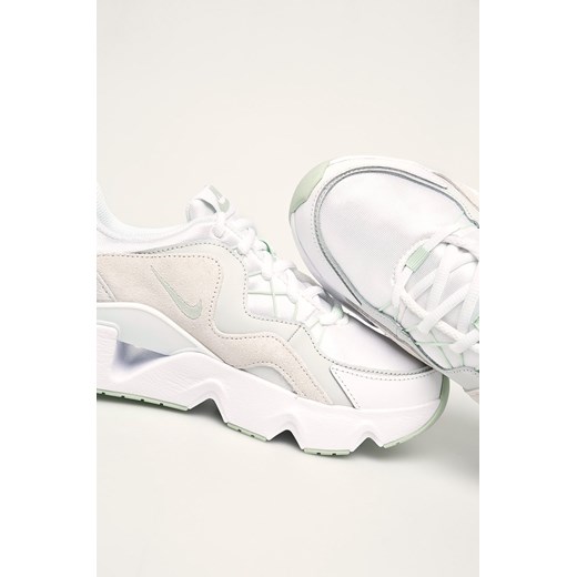 Sneakersy damskie Nike na platformie sznurowane bez wzorów białe na wiosnę sportowe 