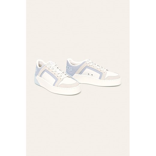 Levi's buty sportowe damskie na platformie bez wzorów1 ze skóry ekologicznej sznurowane