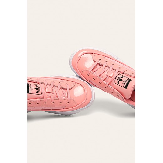 Buty sportowe damskie Adidas Originals gładkie na platformie skórzane 