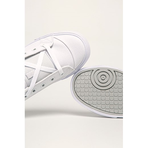 Trampki damskie białe Dc Shoes tkaninowe bez wzorów na wiosnę płaskie 