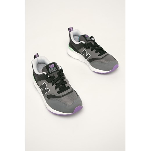 Buty sportowe damskie New Balance casualowe sznurowane skórzane na platformie 