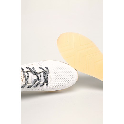Buty sportowe damskie białe Gant na platformie skórzane 
