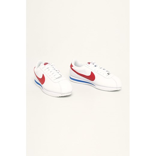 Białe buty sportowe męskie Nike cortez na wiosnę sznurowane 
