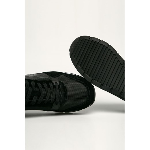 Emporio Armani buty sportowe męskie czarne zamszowe 