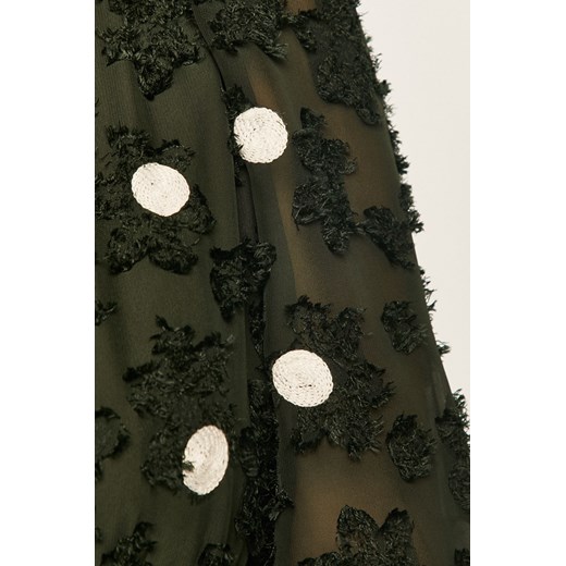 Sukienka Answear maxi z długimi rękawami z dekoltem w serek 