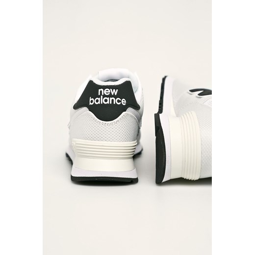 Buty sportowe męskie białe New Balance new 575 ze skóry ekologicznej wiązane 
