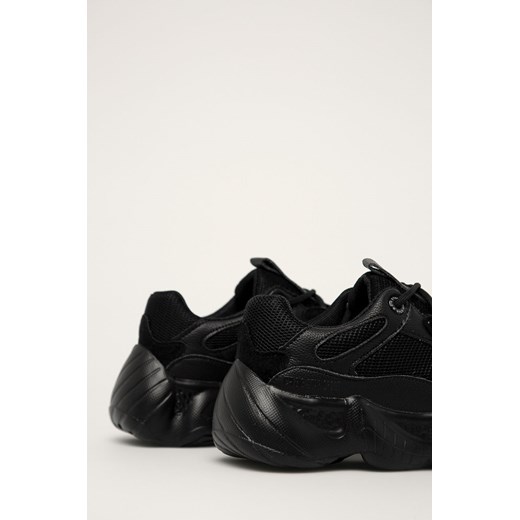 Buty sportowe damskie BIG STAR czarne skórzane sznurowane 