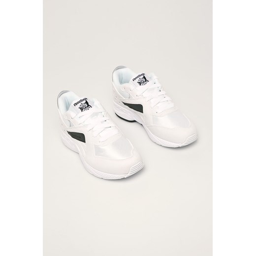 Buty sportowe damskie Reebok Classic dla biegaczy białe bez wzorów płaskie sznurowane zamszowe 