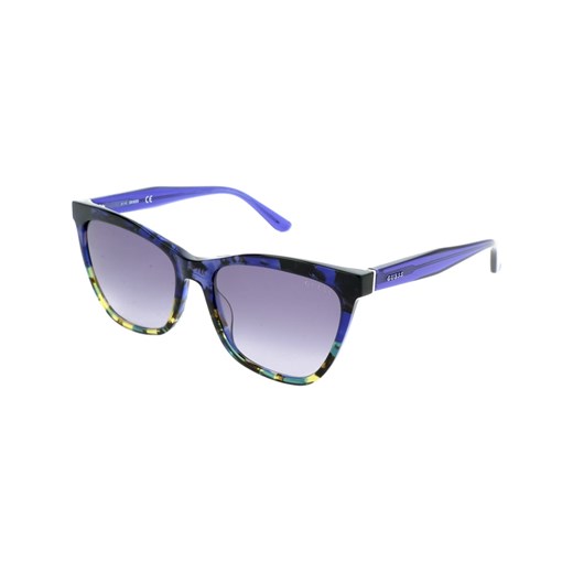 Damskie okulary przeciwsłoneczne w kolorze niebieskim ze wzorem Guess  56 okazja Limango Polska 