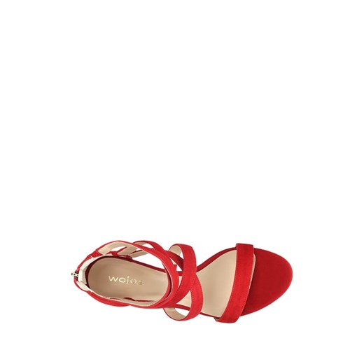 Skórzane sandały w kolorze czerwonym  Wojas 40 wyprzedaż Limango Polska 