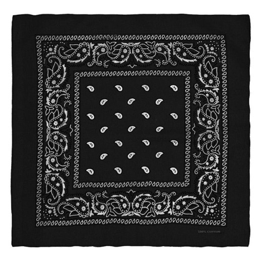 Czarna Bandana, Bandamka Męska -Pako Jeans- 100% Bawełna, Wzór Paisley BDMKPJNSczarna  Pako Jeans  JegoSzafa.pl
