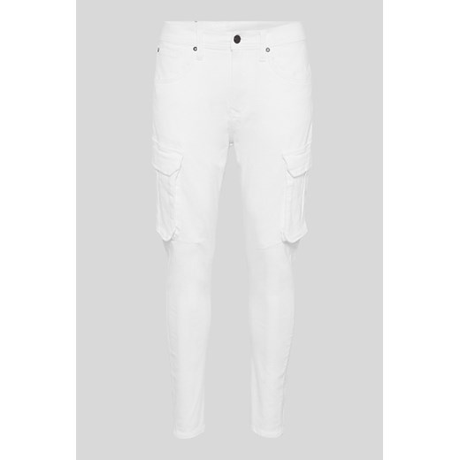C&A Spodnie bojówki-Tapered Fit, Biały, Rozmiar: 38