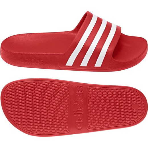 Czerwone klapki męskie Adidas sportowe letnie 