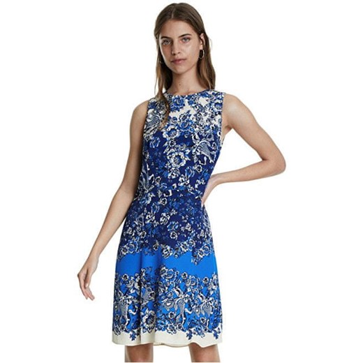 Desigual Kamizelka damska sukienka Atenas Azul Dali 20SWVW80 5054 (Rozmiar 36)