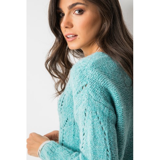 Niebieski sweter damski Fashion Manufacturer 