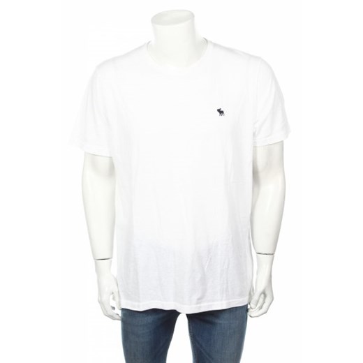 T-shirt męski Abercrombie & Fitch biały z krótkim rękawem 