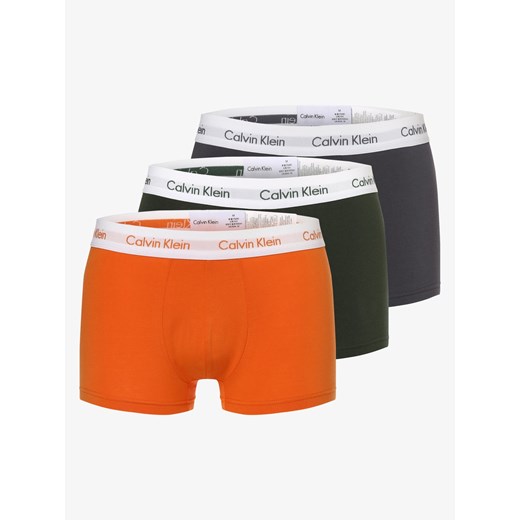 Calvin Klein - Obcisłe bokserki męskie pakowane po 3 szt., pomarańczowy  Calvin Klein XL vangraaf