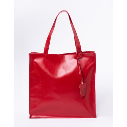 Shopper bag Look Made With Love duża czerwona na ramię elegancka 