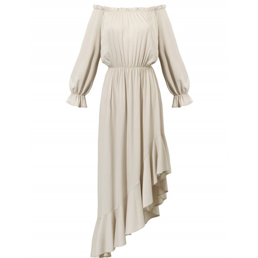 Sukienka Madnezz oversize midi z wiskozy z długim rękawem 