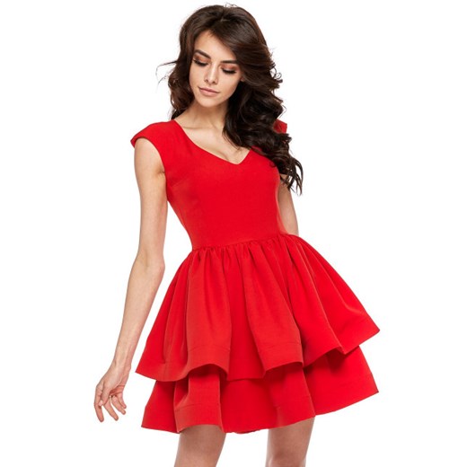 Sukienka Ooh La La czerwona bez rękawów mini 
