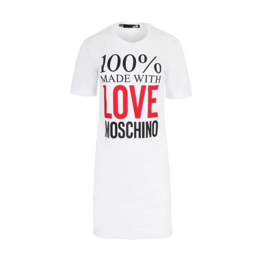 Sukienka Love Moschino sportowa z krótkim rękawem z okrągłym dekoltem 