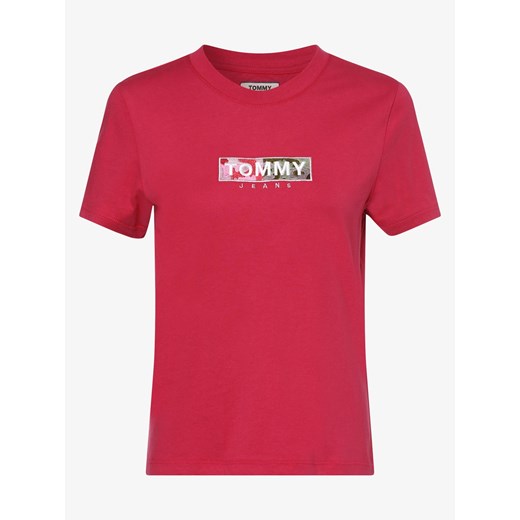 Tommy Jeans - T-shirt damski, różowy Tommy Jeans  XS vangraaf