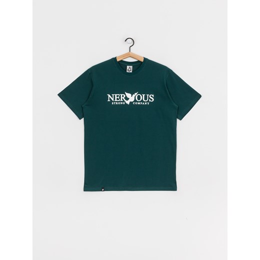 T-shirt męski Nervous zielony z krótkimi rękawami 