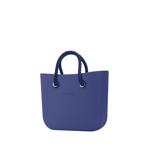 O Bag shopper bag niebieska mieszcząca a8 matowa do ręki wakacyjna 